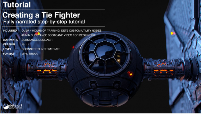 Creating a Tie Fighter with Substance Designer