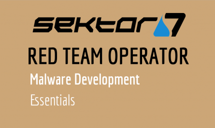 RED-TEAM-Operator-Malware-Development-Essentials-Course