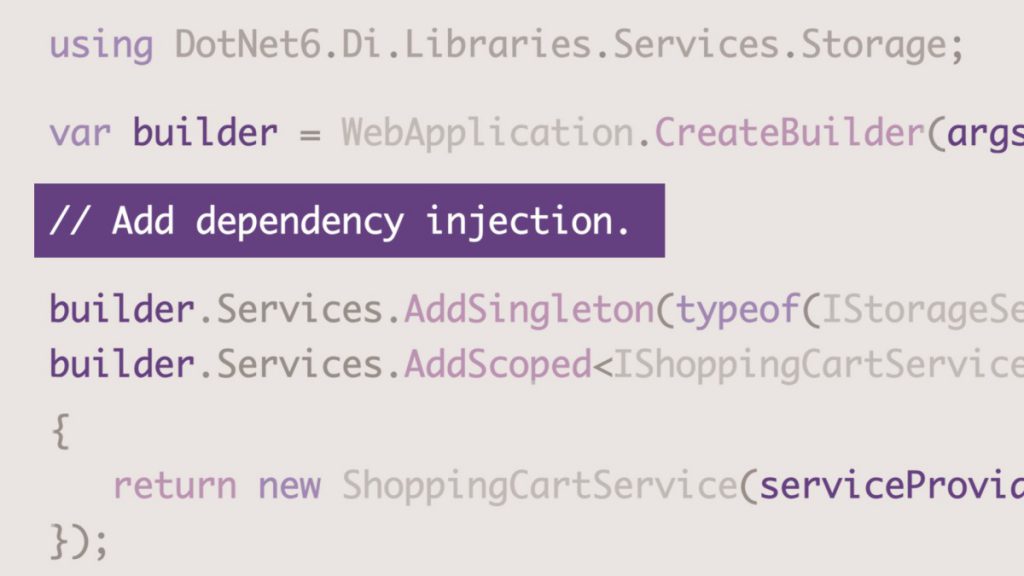 ASP.NET Core in .NET 6 Dependency Injection