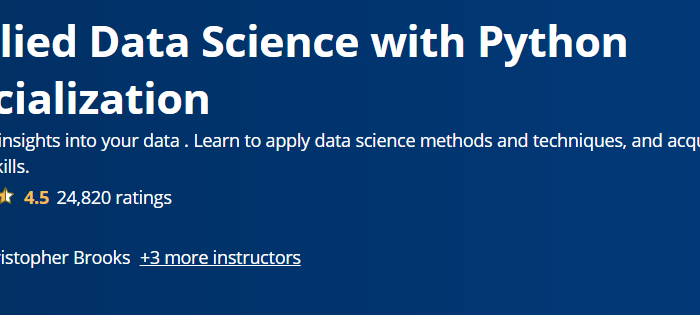 Applied Data Science with Python Specialization