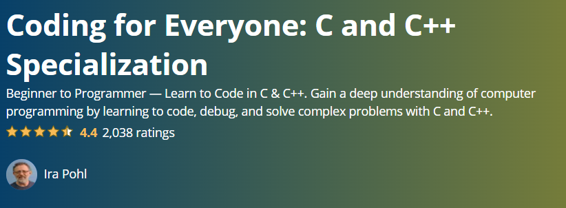 Coding for Everyone C and C++ Specialization