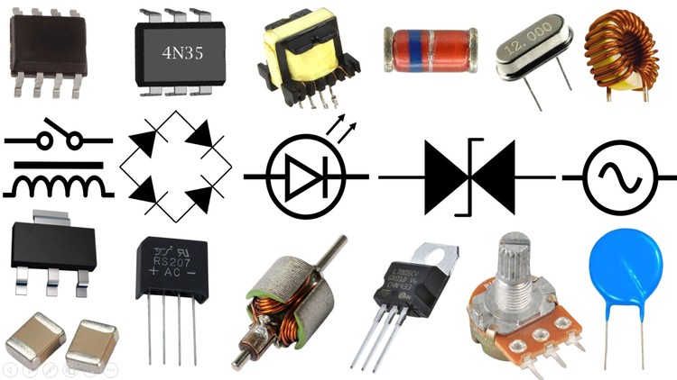 Learn electronic components names, symbols & functions