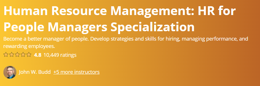Human Resource Management HR for People Managers Specialization