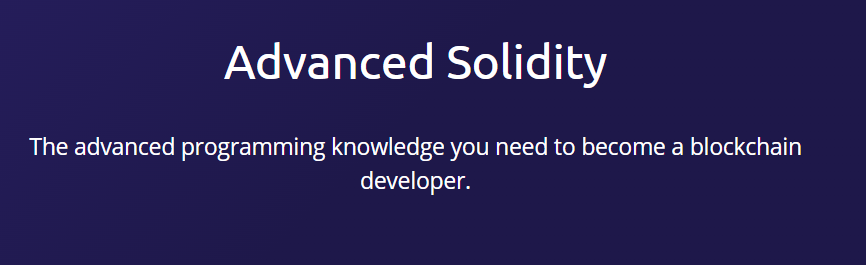 Advanced Solidity