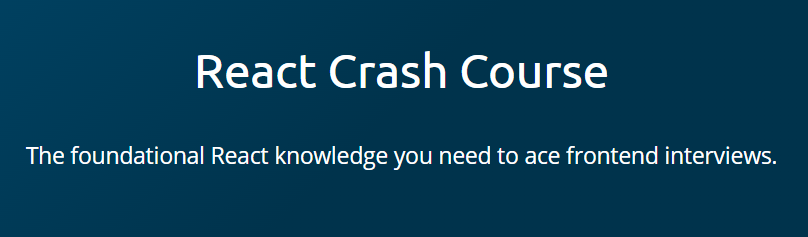 React Crash Course