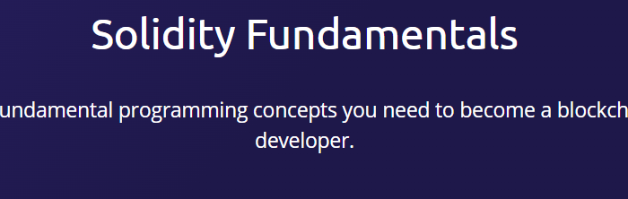 Solidity Fundamentals