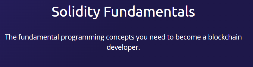 Solidity Fundamentals