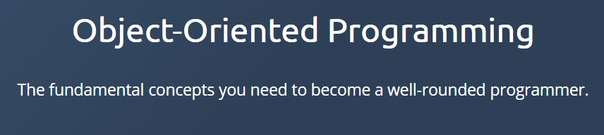Object-Oriented Programming