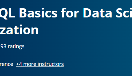 Learn SQL Basics for Data Science Specialization